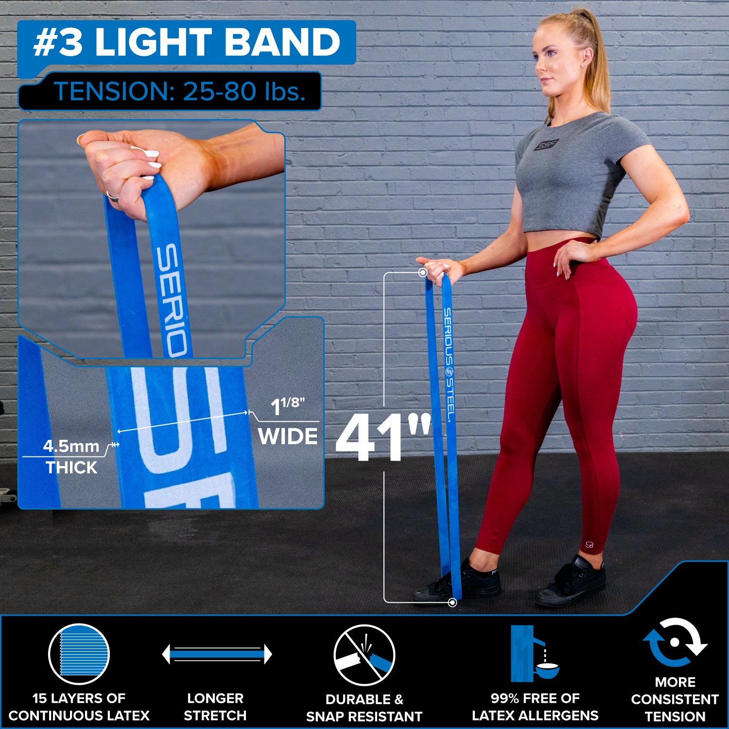 Serious Steel Fitness 41" Resistance Bands