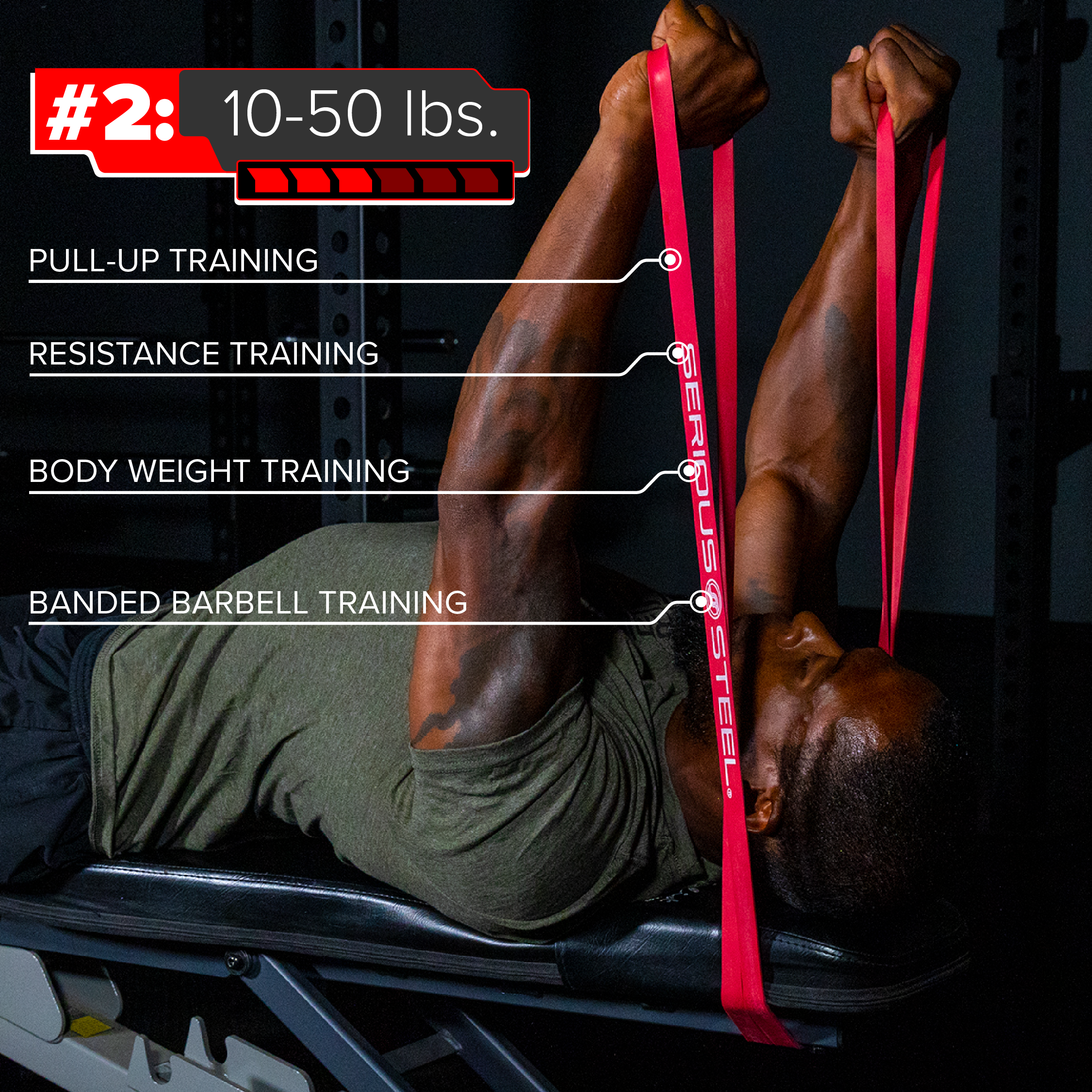 Serious Steel Fitness 41" Resistance Bands