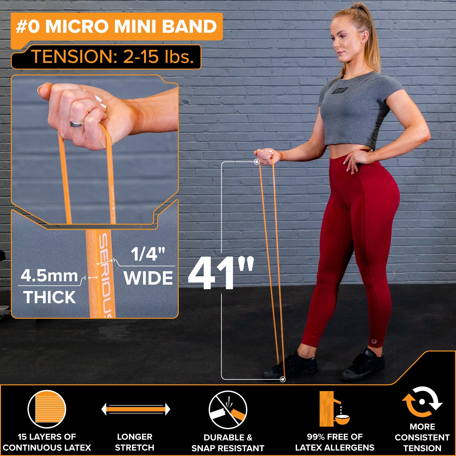 Serious Steel Fitness 41" Resistance Bands