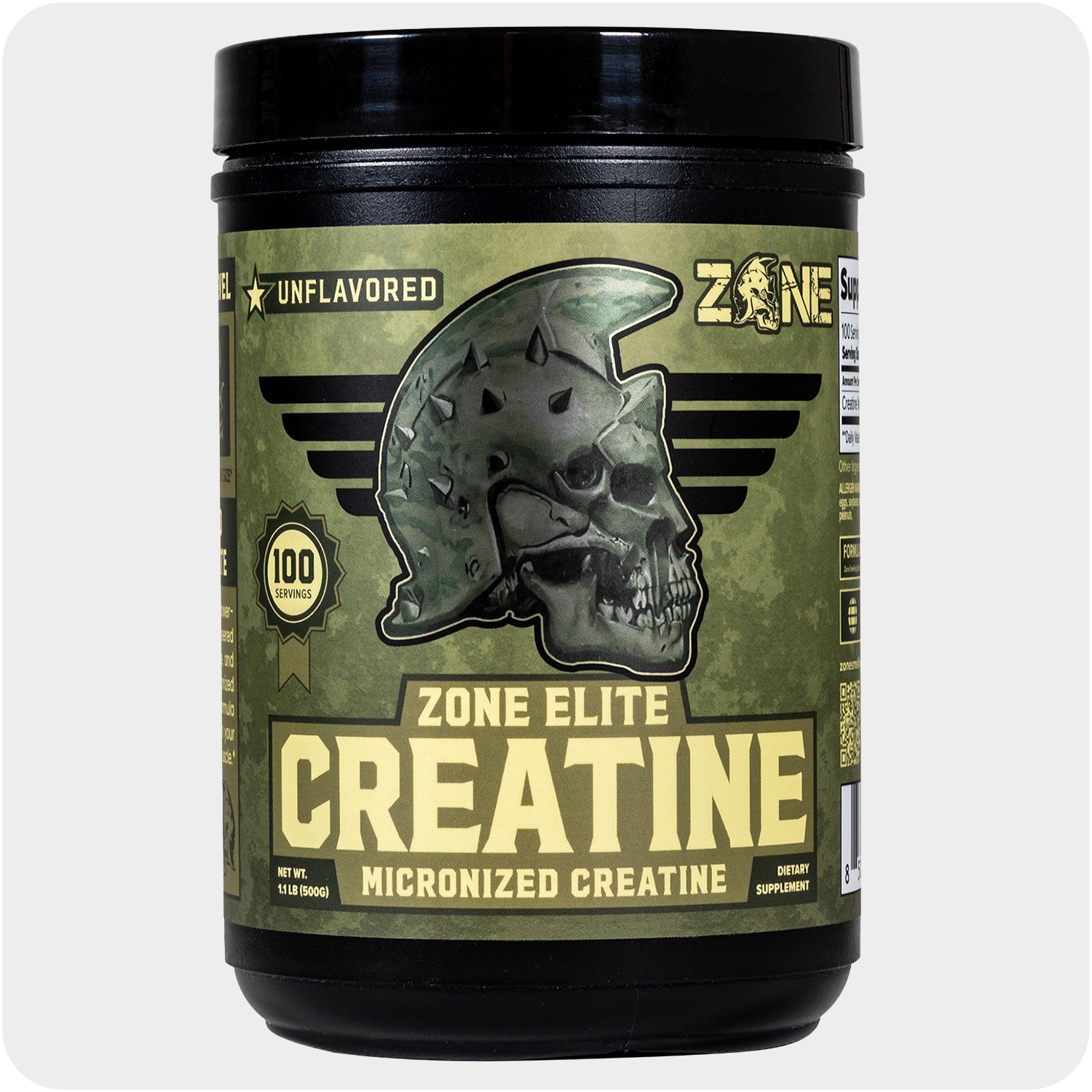 Zone Micronized Creatine (Unflavored - 100 Servings)